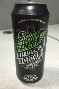 photo of the Mountain Dew Black Label can